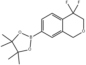 1H-2-Benzopyran, 4,4-difluoro-3,4-dihydro-7-(4,4,5,5-tetramethyl-1,3,2-dioxaborolan-2-yl)- Structure