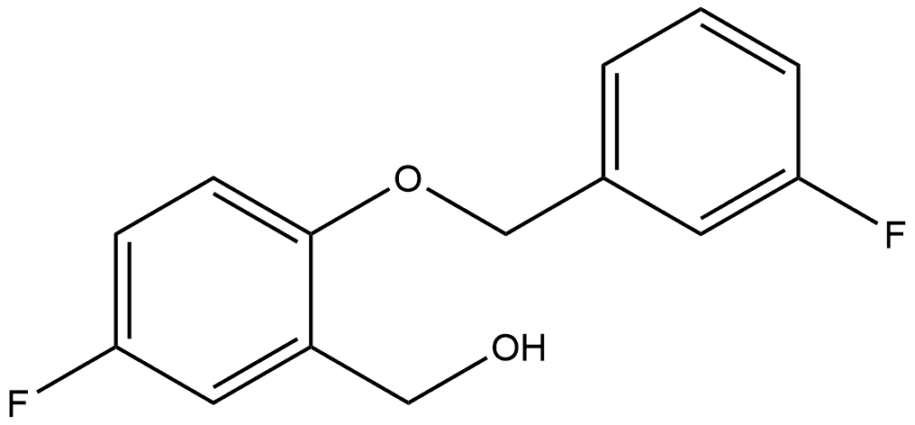 (5-fluoro-2-((3-fluorobenzyl)oxy)phenyl)methanol Structure