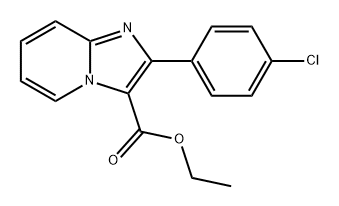 Imidazo[1,2-a]pyridine-3-carboxylic acid, 2-(4-chlorophenyl)-, ethyl ester 구조식 이미지