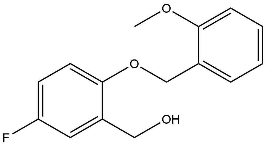 5-Fluoro-2-[(2-methoxyphenyl)methoxy]benzenemethanol Structure