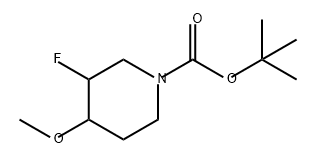 1-Piperidinecarboxylic acid, 3-fluoro-4-methoxy-, 1,1-dimethylethyl ester Structure