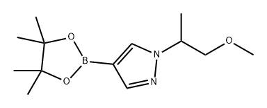 1H-Pyrazole, 1-(2-methoxy-1-methylethyl)-4-(4,4,5,5-tetramethyl-1,3,2-dioxaborolan-2-yl)- Structure