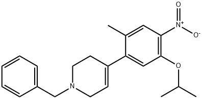 Pyridine, 1,2,3,6-tetrahydro-4-[2-methyl-5-(1-methylethoxy)-4-nitrophenyl]-1-(phenylmethyl)- Structure