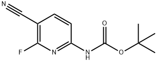 Carbamic acid, N-(5-cyano-6-fluoro-2-pyridinyl)-, 1,1-dimethylethyl ester Structure
