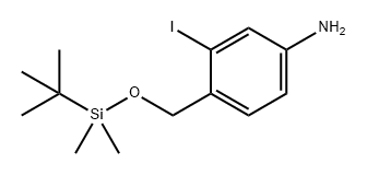 Benzenamine, 4-[[[(1,1-dimethylethyl)dimethylsilyl]oxy]methyl]-3-iodo- 구조식 이미지