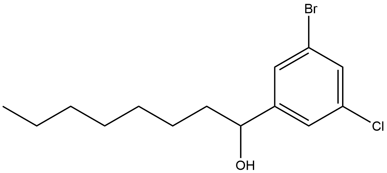 3-Bromo-5-chloro-α-heptylbenzenemethanol Structure