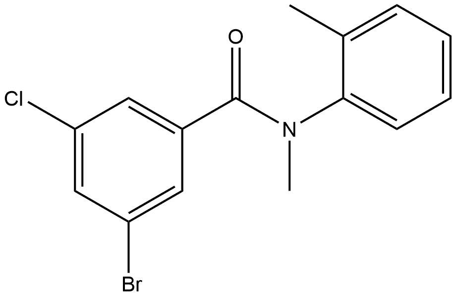 3-Bromo-5-chloro-N-methyl-N-(2-methylphenyl)benzamide Structure