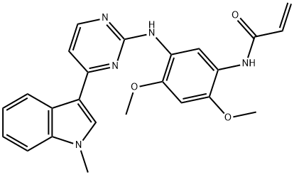 2-Propenamide, N-[2,4-dimethoxy-5-[[4-(1-methyl-1H-indol-3-yl)-2-pyrimidinyl]amino]phenyl]- Structure