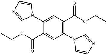 1,?4-?Benzenedicarboxylic acid, 2,?5-?di-?1H-?imidazol-?1-?yl-?, 1,?4-?diethyl ester Structure