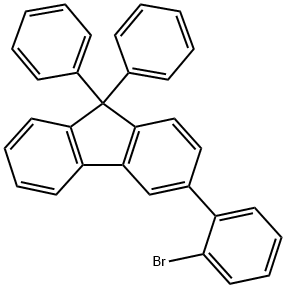 9H-Fluorene, 3-(2-bromophenyl)-9,9-diphenyl- Structure