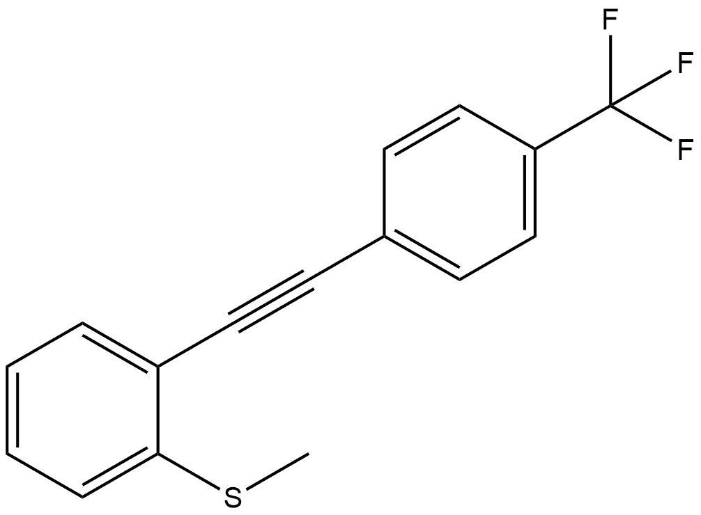 1-(Methylthio)-2-[2-[4-(trifluoromethyl)phenyl]ethynyl]benzene Structure