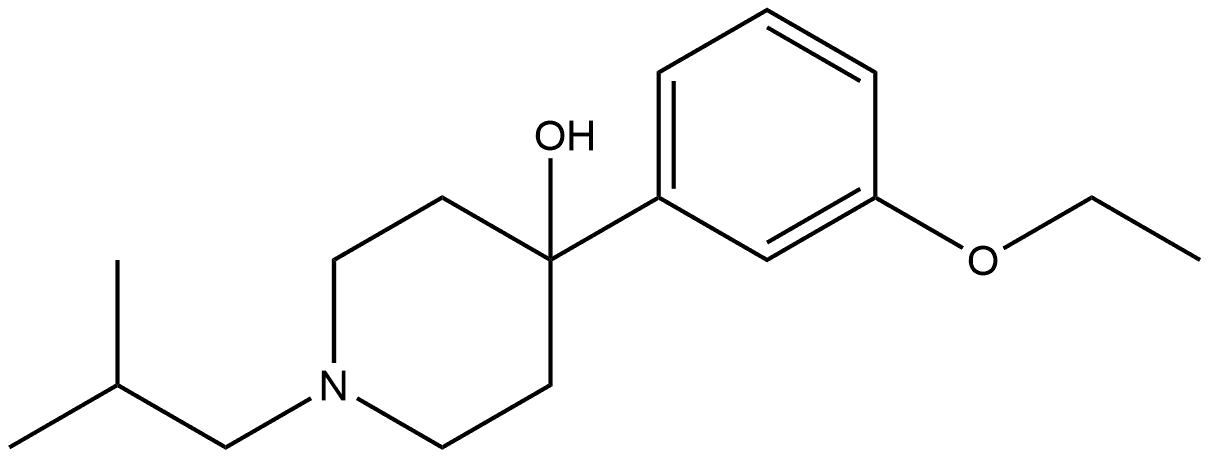 4-(3-Ethoxyphenyl)-1-(2-methylpropyl)-4-piperidinol Structure