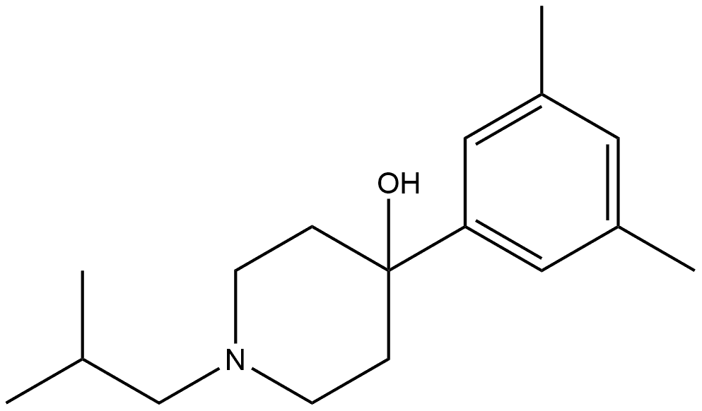 4-(3,5-Dimethylphenyl)-1-(2-methylpropyl)-4-piperidinol Structure