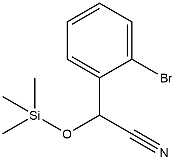 Benzeneacetonitrile, 2-bromo-α-[(trimethylsilyl)oxy]- Structure