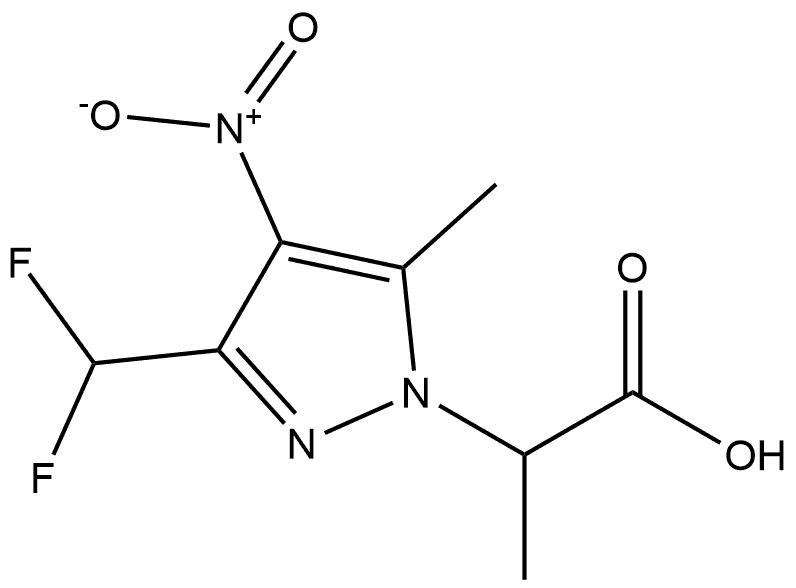 2-[3-(difluoromethyl)-5-methyl-4-nitro-1H-pyrazol-1-yl]propanoic acid Structure