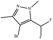 4-bromo-5-(difluoromethyl)-1,3-dimethyl-1H-pyraz ole Structure