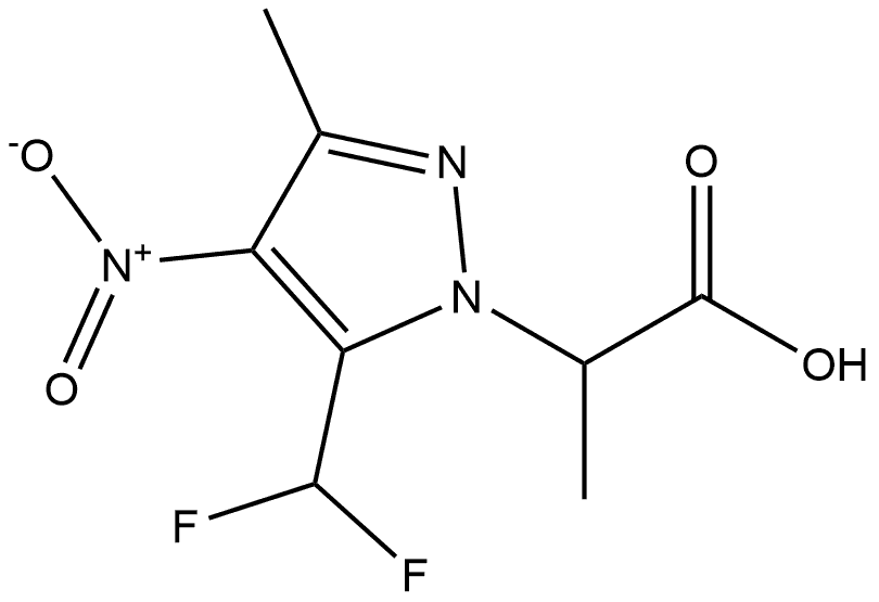 2-[5-(difluoromethyl)-3-methyl-4-nitro-1H-pyrazol-1-yl]propanoic acid Structure