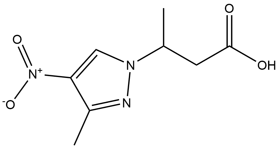 3-(3-methyl-4-nitro-1H-pyrazol-1-yl)butanoic acid Structure