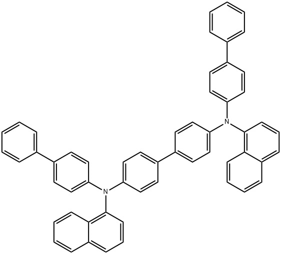 [1,1'-Biphenyl]-4,4'-diamine, N4,N4'-bis([1,1'-biphenyl]-4-yl)-N4,N4'-di-1-naphthalenyl- Structure