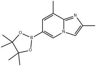 Imidazo[1,2-a]pyridine, 2,8-dimethyl-6-(4,4,5,5-tetramethyl-1,3,2-dioxaborolan-2-yl)- Structure