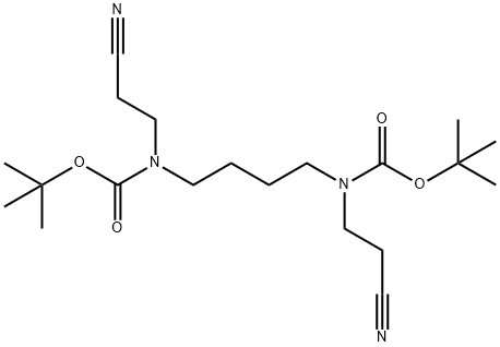 N4,N9-di(tert-butyloxycarbonyl)-3-(4-[(2-cyanoethyl)ami Structure