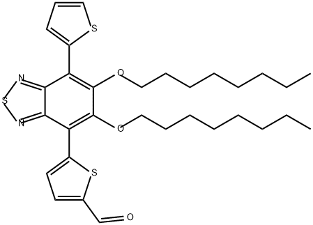 2-Thiophenecarboxaldehyde, 5-[5,6-bis(octyloxy)-7-(2-thienyl)-2,1,3-benzothiadiazol-4-yl]- Structure