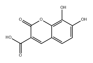 2H-1-Benzopyran-3-carboxylic acid, 7,8-dihydroxy-2-oxo- Structure