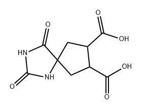 1,3-Diazaspiro[4.4]nonane-7,8-dicarboxylic acid, 2,4-dioxo- 구조식 이미지