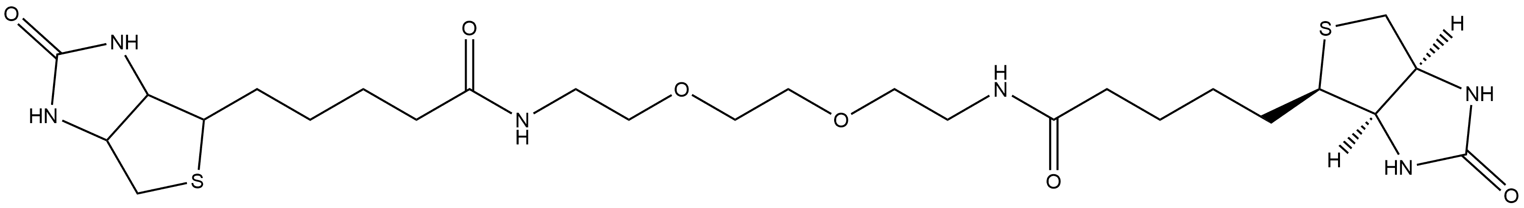 1H-Thieno[3,4-d]imidazole-4-pentanamide, N,N'-[1,2-ethanediylbis(oxy-2,1-ethanediyl)]bis[hexahydro-2-oxo-, [3aS-[3aα,4β(3aR*,4R*,6aS*),6aα]]- (9CI) Structure