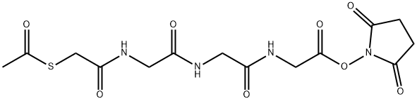 12-Thia-3,6,9-triazatetradecanoic acid, 4,7,10,13-tetraoxo-, 2,5-dioxo-1-pyrrolidinyl ester Structure