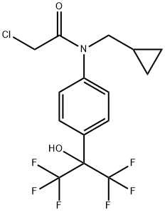 Acetamide, 2-chloro-N-(cyclopropylmethyl)-N-[4-[2,2,2-trifluoro-1-hydroxy-1-(trifluoromethyl)ethyl]phenyl]- Structure