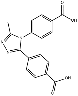 Benzoic acid, 4,4'-(5-methyl-4H-1,2,4-triazole-3,4-diyl)bis- Structure