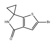 Spiro[cyclopropane-1,6'-[6H]thieno[2,3-c]pyrrol]-4'(5'H)-one, 2'-bromo- Structure