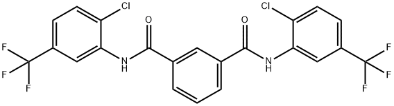 1-N,3-N-bis[2-chloro-5-(trifluoromethyl)phenyl]benzene-1,3-dicarboxamide Structure