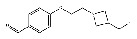 Benzaldehyde, 4-[2-[3-(fluoromethyl)-1-azetidinyl]ethoxy]- Structure