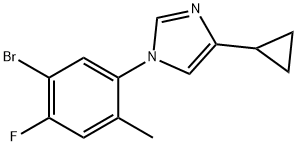 1-(5-bromo-4-fluoro-2-methylphenyl)-4-cyclopropyl-1H-imidazole Structure