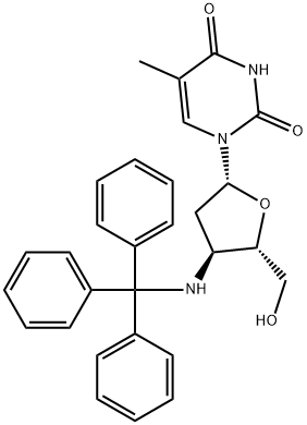 Thymidine, 3'-deoxy-3'-[(triphenylmethyl)amino]- 구조식 이미지