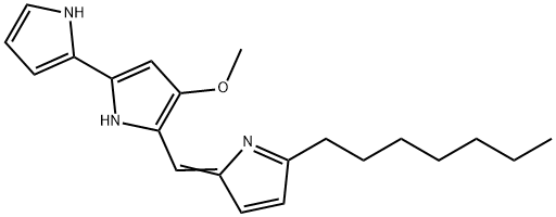 2,2'-Bi-1H-pyrrole, 5-[(5-heptyl-2H-pyrrol-2-ylidene)methyl]-4-methoxy- 구조식 이미지