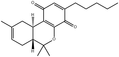 1H-Dibenzo[b,d]pyran-1,4(6H)-dione, 6a,7,10,10a-tetrahydro-6,6,9-trimethyl-3-pentyl-, (6aR,10aR)- Structure