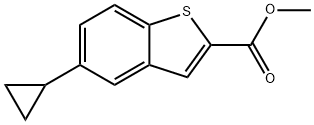 Benzo[b]thiophene-2-carboxylic acid, 5-cyclopropyl-, methyl ester Structure