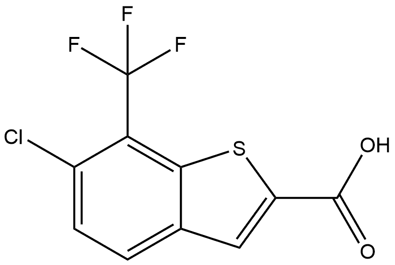 6-chloro-7-(trifluoromethyl)benzo[b]thiophene-2-carboxylic acid Structure