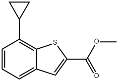 Benzo[b]thiophene-2-carboxylic acid, 7-cyclopropyl-, methyl ester Structure