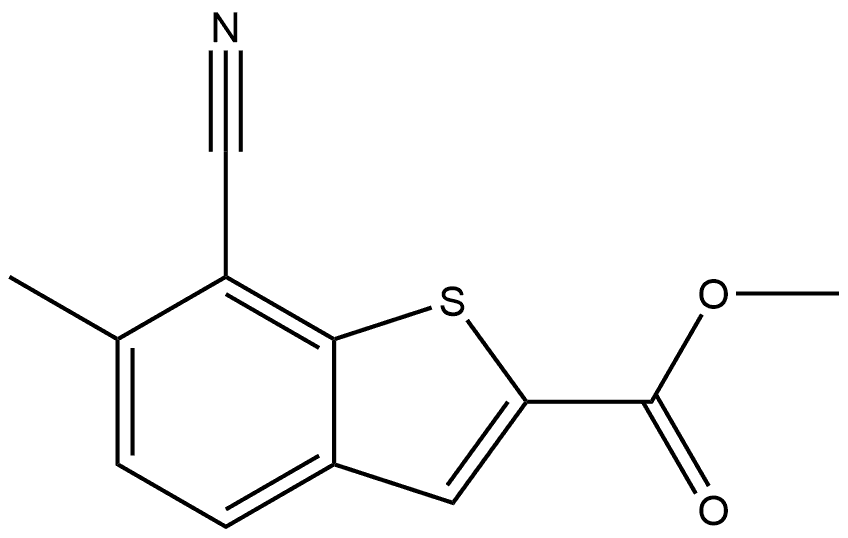 methyl 7-cyano-6-methylbenzo[b]thiophene-2-carboxylate Structure