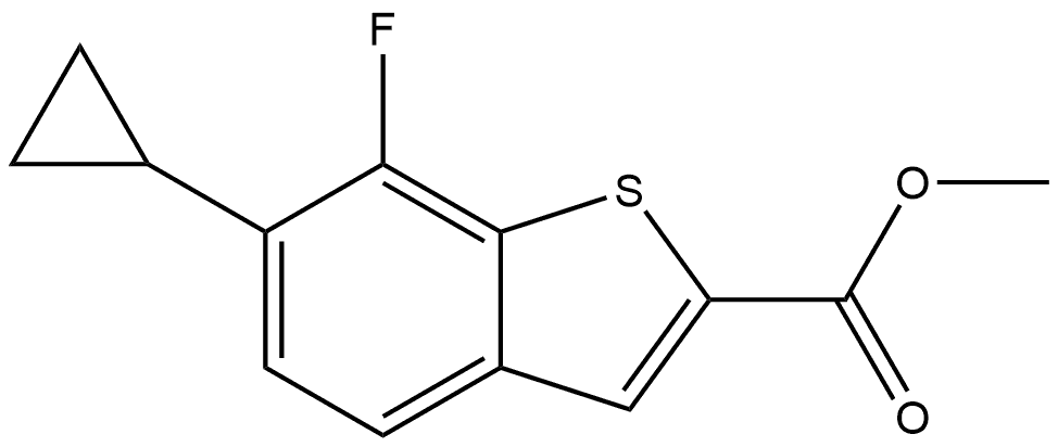 methyl 6-cyclopropyl-7-fluorobenzo[b]thiophene-2-carboxylate Structure