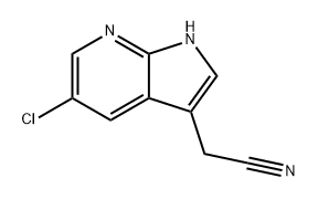 1H-Pyrrolo[2,3-b]pyridine-3-acetonitrile, 5-chloro- Structure