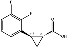 rac-(1R,2R)-2-(2,3-difluorophenyl)cyclopropane-1-carboxylic acid Structure