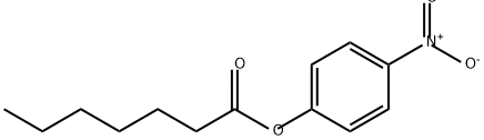 Heptanoic acid, 4-nitrophenyl ester Structure