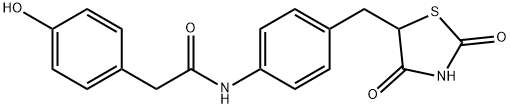 N-[4-[(2,4-Dioxo-5-thiazolidinyl)methyl]phenyl]-4-hydroxybenzeneacetamide Structure