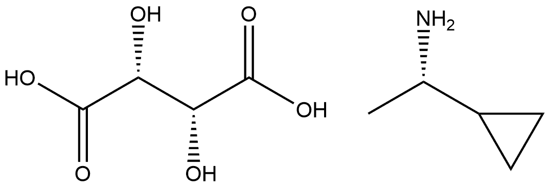 Cyclopropanemethanamine, α-methyl-, (S)-, (2R,3R)-2,3-dihydroxybutanedioate (1:1) Structure