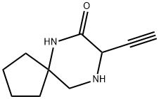 8-Ethynyl-6,9-diazaspiro[4.5]decan-7-one 구조식 이미지